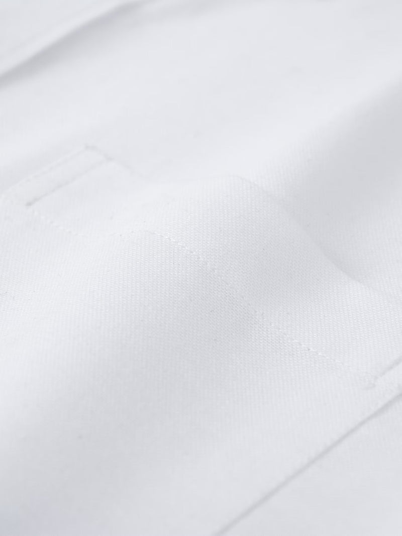 Men’s White Solid Full Sleeve Button-Down Casual Shirt
