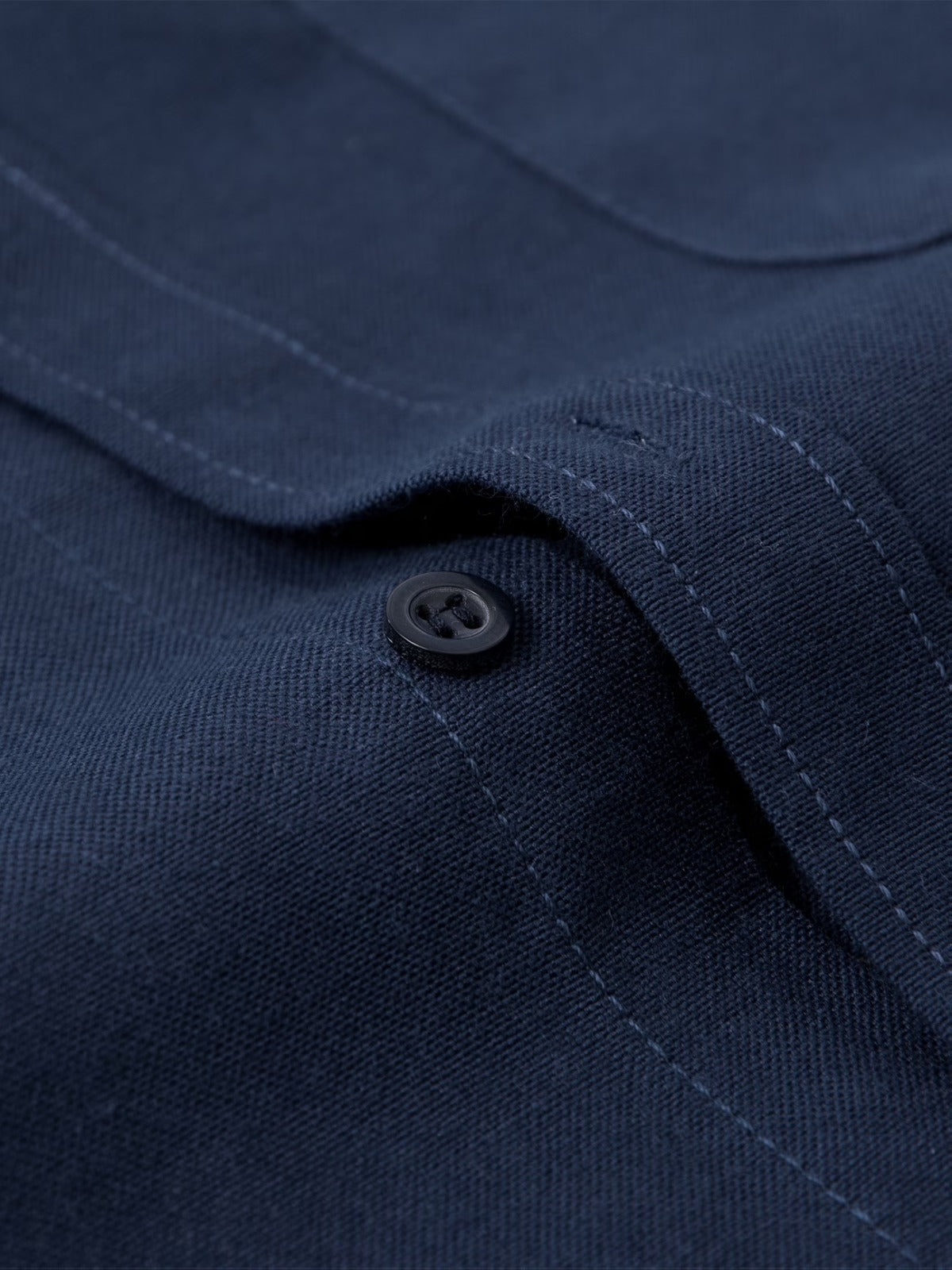 Men’s Navy Blue Solid Full Sleeve Button Down Casual Shirt