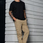 Beige Solid Cargo Pants Fabric – Comfortable and Durable for Everyday Wear