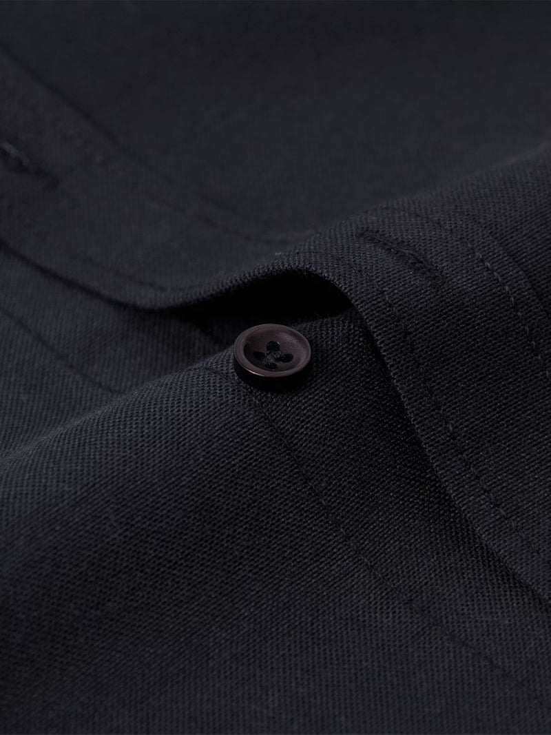 Men’s Black Solid Full Sleeve Button Down Casual Shirt