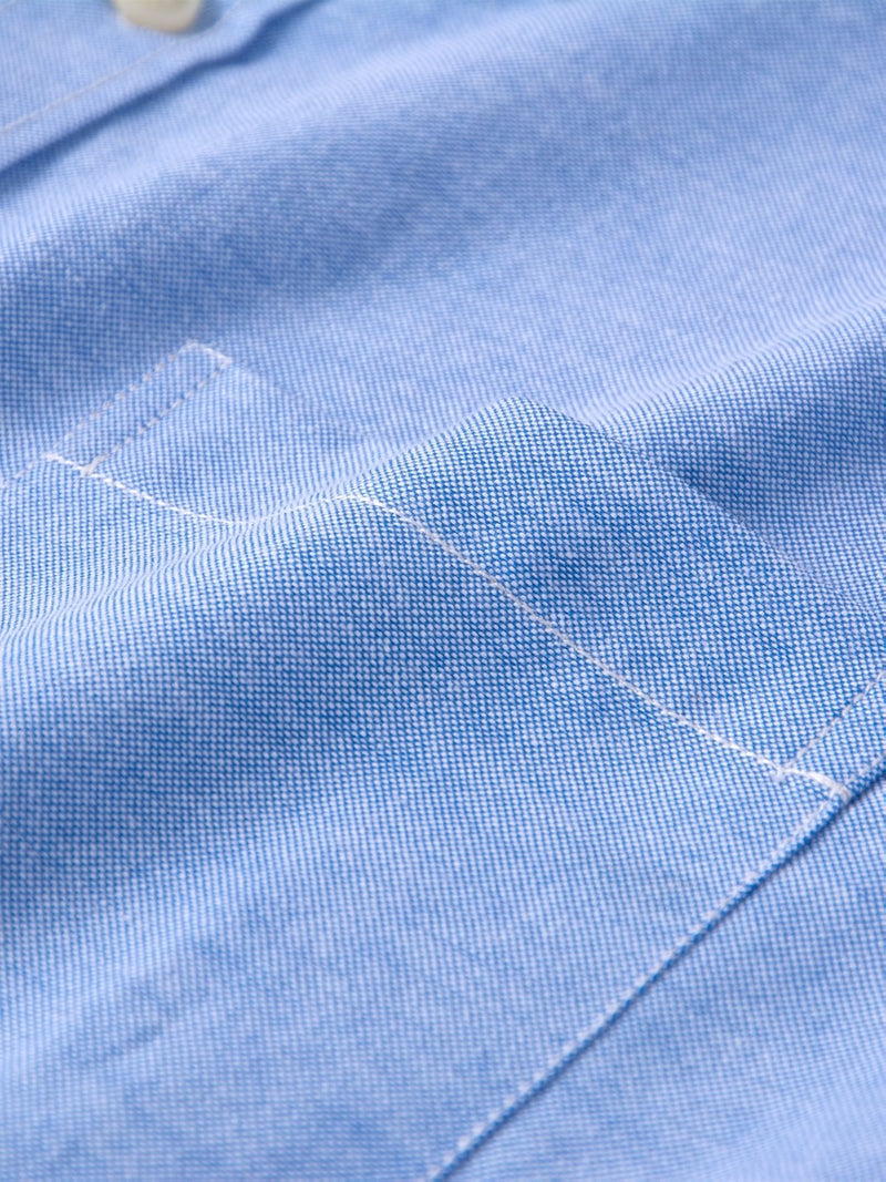 Men’s Sky Blue Solid Full Sleeve Button-Down Casual Shirt