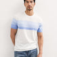 Men's Green Color Block Knitted T-Shirt