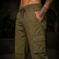 Men’s Green Cargo Pants – Relaxed Fit Utility Streetwear Trousers