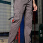 Dark Grey Solid Cargo Pants Fabric – Comfortable and Durable for Everyday Wear
