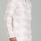 Men’s Light Pink Geometric Printed Textured Kurta