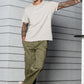 Men’s Heavy-Duty Cotton Cargo Pants(GREEN) – Rugged Style, All-Day Comfort