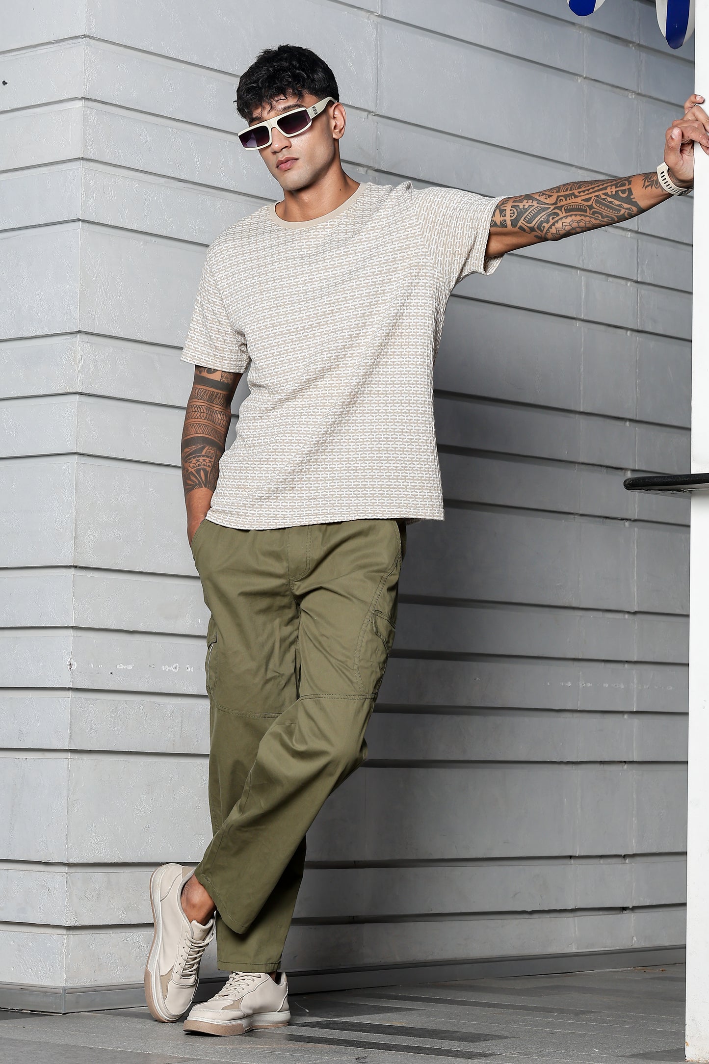 Men’s Heavy-Duty Cotton Cargo Pants(GREEN) – Rugged Style, All-Day Comfort
