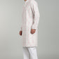 Men’s Rani Pink Ethnic Printed Textured Kurta