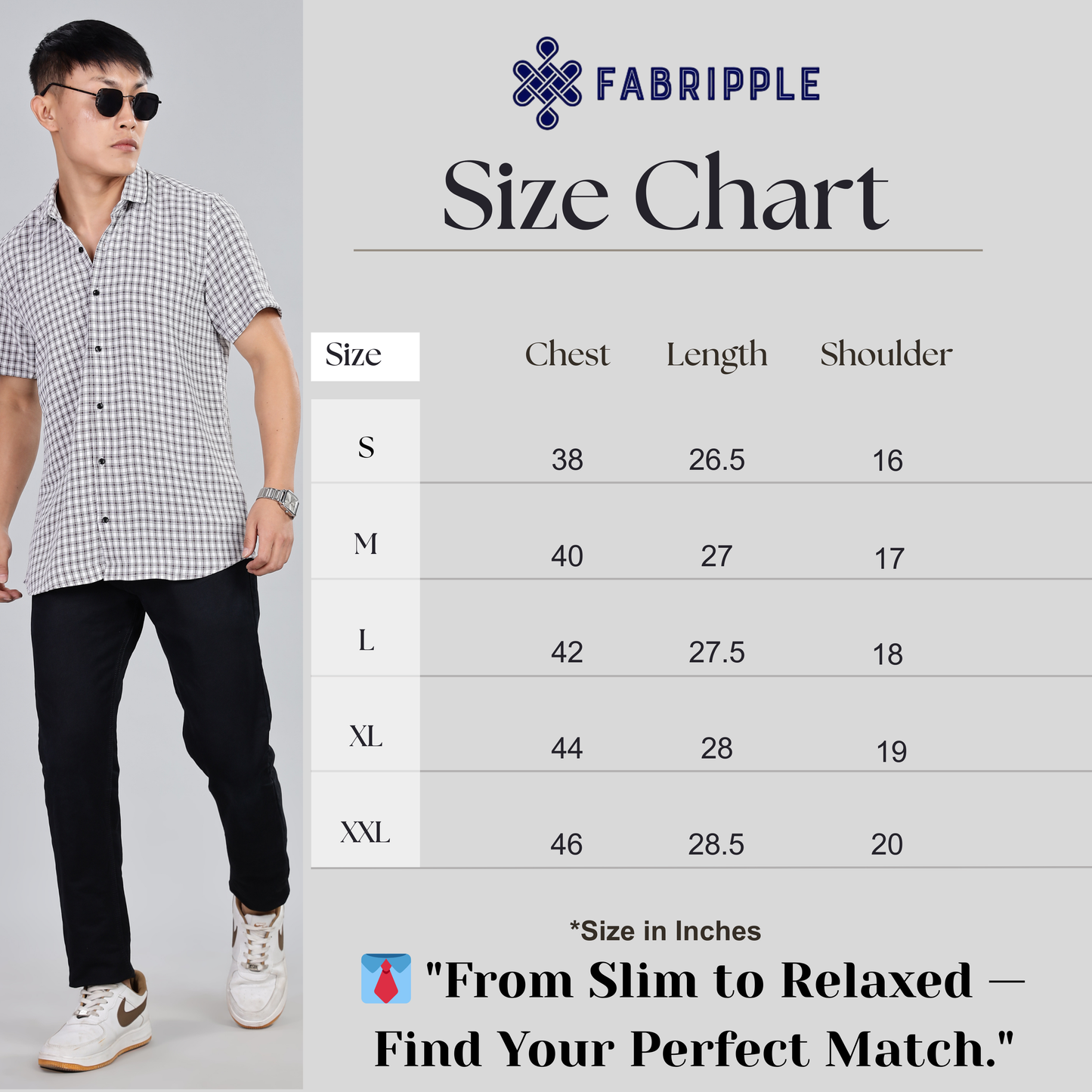 Men’s Premium Checked Shirt – BLACK | Long Sleeve Comfort Fit