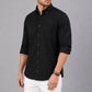 Men’s Black Solid Full Sleeve Button Down Casual Shirt