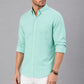 Men’s Green Solid Full Sleeve Button Down Casual Shirt