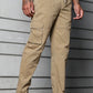 Beige Solid Cargo Pants Fabric – Comfortable and Durable for Everyday Wear