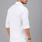 Men’s White Solid Full Sleeve Button-Down Casual Shirt