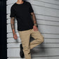 Beige Solid Cargo Pants Fabric – Comfortable and Durable for Everyday Wear