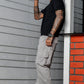 Light Grey Solid Cargo Pants Fabric – Comfortable and Durable for Everyday Wear