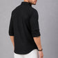 Men’s Black Solid Full Sleeve Button Down Casual Shirt