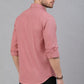 Men’s Pink Solid Full Sleeve Button Down Casual Shirt
