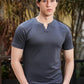 Men's Olive Green Textured T-Shirt