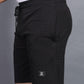 Men’s Black Textured Casual Shorts – Premium Waffle Knit Summer Shorts