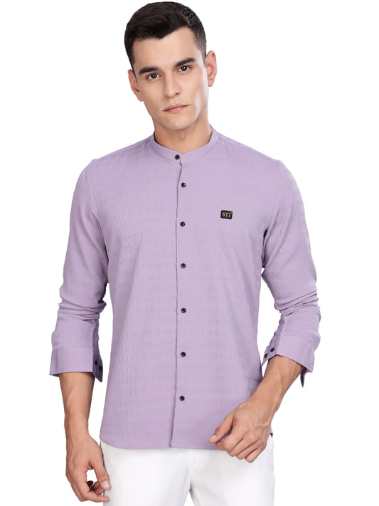 Purple Smart-Fit Spandex Shirt – Flexible & Long-Lasting