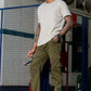 Green Solid Cargo Pants Fabric – Comfortable and Durable for Everyday Wear