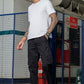 Black Solid Cargo Pants Fabric – Comfortable and Durable for Everyday Wear