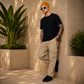 Men’s Beige Utility Cargo Pants – Relaxed Fit Streetwear Trousers