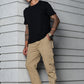 Beige Solid Cargo Pants Fabric – Comfortable and Durable for Everyday Wear