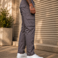Men’s Dark Grey Utility Cargo Pants – Relaxed Streetwear Fit