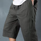 Men’s Charcoal Grey Utility Capri Shorts – Relaxed Fit Casual Below Knee Shorts