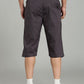Men’s Grey Utility Capri Shorts – Relaxed Fit Casual Below Knee Shorts