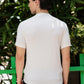 Men's White Waffle Knit V-Notch Neck T-Shirt