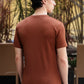 Men's Brown Waffle Knit V-Neck T-Shirt