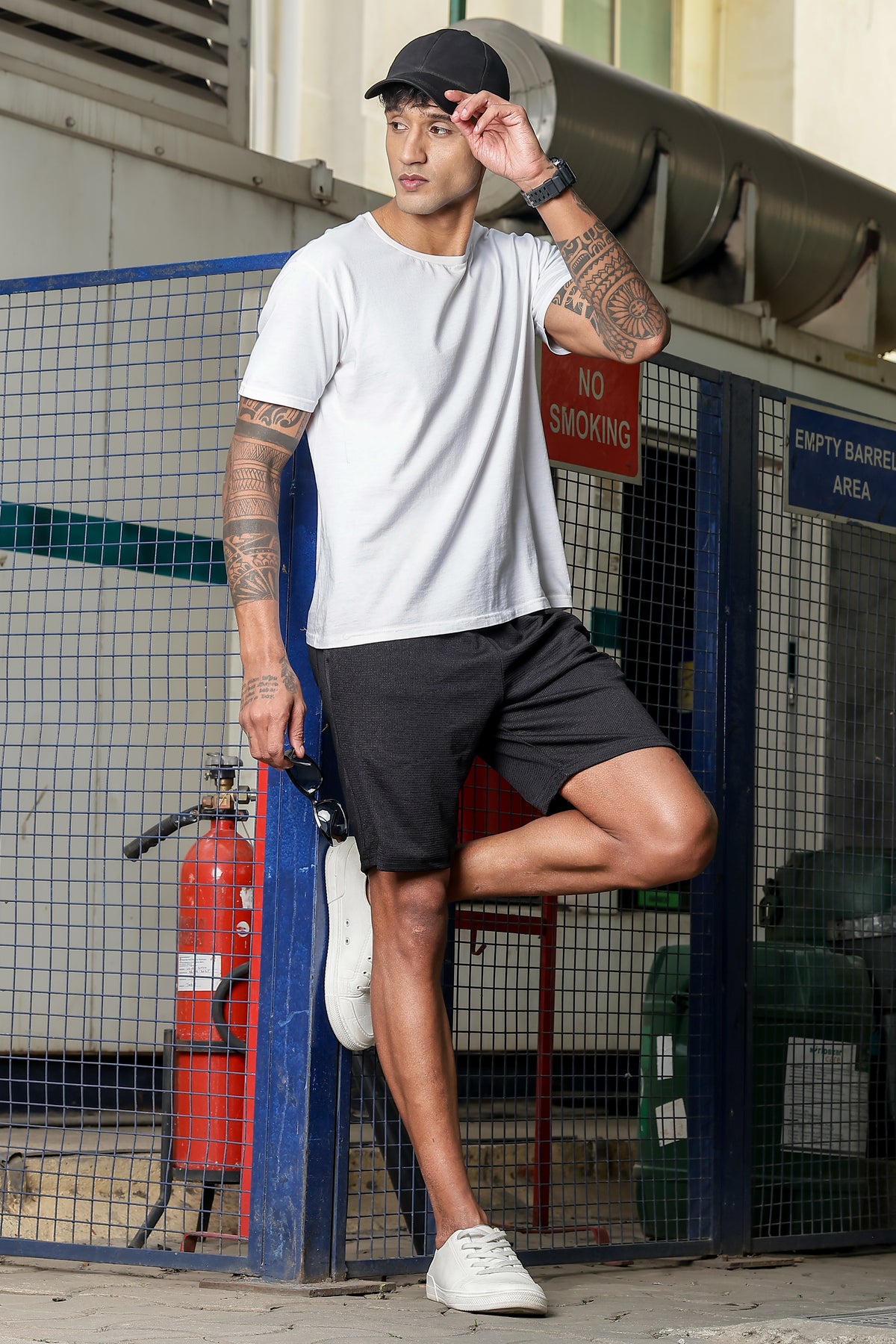 Men's Casual Slim Fit Shorts[BLACK] | Stylish Above Knee Shorts with Elastic Waist | Summer Wear for Gym, Lounge, Travel & Outdoor
