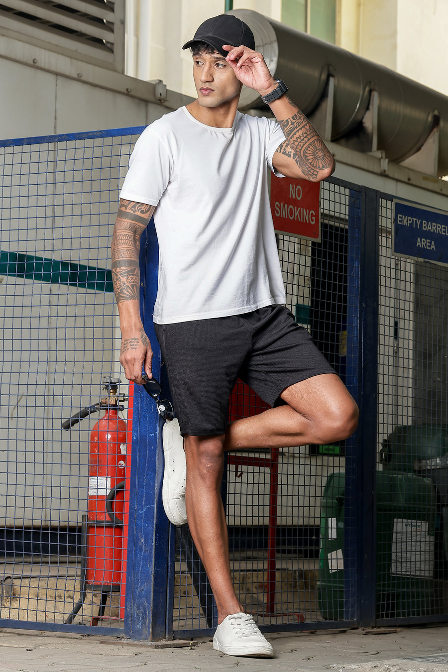 Men's Casual Slim Fit Shorts[BLACK] | Stylish Above Knee Shorts with Elastic Waist | Summer Wear for Gym, Lounge, Travel & Outdoor