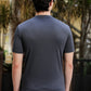 Men's Grey Waffle Knit V-Notch Neck T-Shirt
