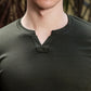 Men's Olive Green Textured T-Shirt