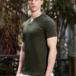 Men's Olive Green Textured T-Shirt