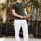 Men's Olive Green Textured T-Shirt