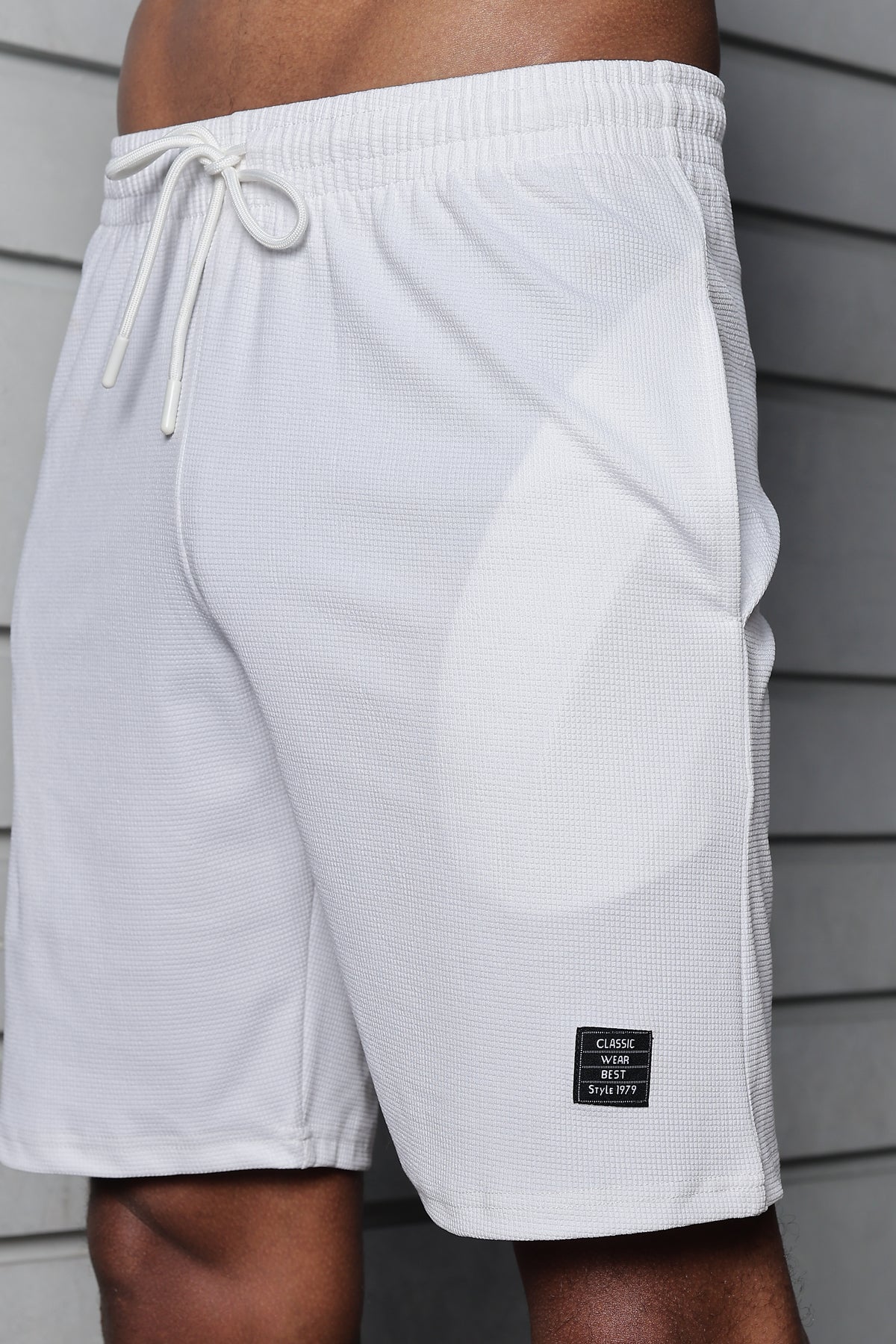 Men's Casual Slim Fit Shorts[WHITE] | Stylish Above Knee Shorts with Elastic Waist | Summer Wear for Gym, Lounge, Travel & Outdoor