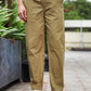 Men's Khaki Casual Trousers – Relaxed Straight Fit Cotton Pants