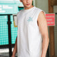 Men's White Sleeveless Graphic T-Shirt