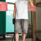 Men's White Sleeveless Graphic T-Shirt
