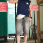 Men's Navy Blue Sleeveless Turtle Graphic T-Shirt