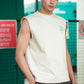 Men's Off White Sleeveless Turtle Graphic T-Shirt