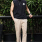 Men's Black Sleeveless Turtle Graphic T-Shirt
