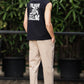 Men's Black Sleeveless Turtle Graphic T-Shirt