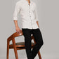 Men's Trendy Long Sleeve Striped Shirt(OFF-WHITE)