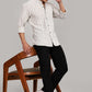 Men's Trendy Long Sleeve Striped Shirt(OFF-WHITE)