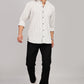 Men's Trendy Long Sleeve Striped Shirt(OFF-WHITE)